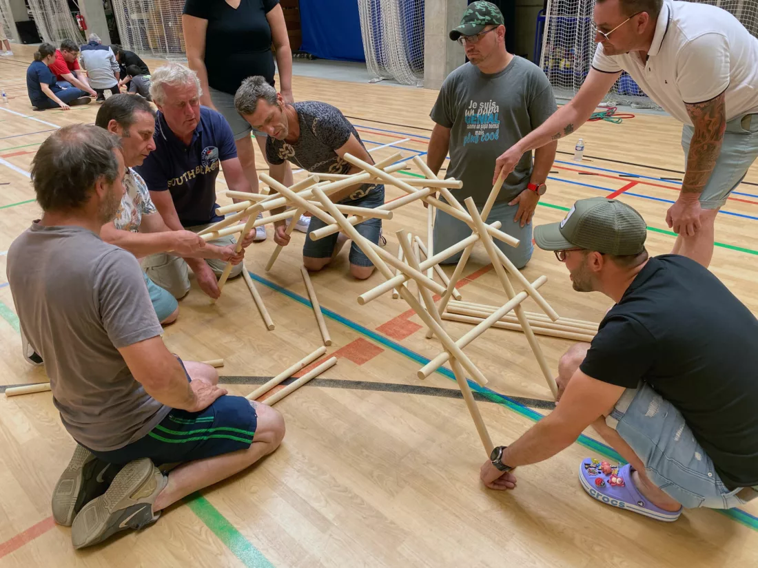 Team First - olympiade collaborative - Le pont de leonard da vinci