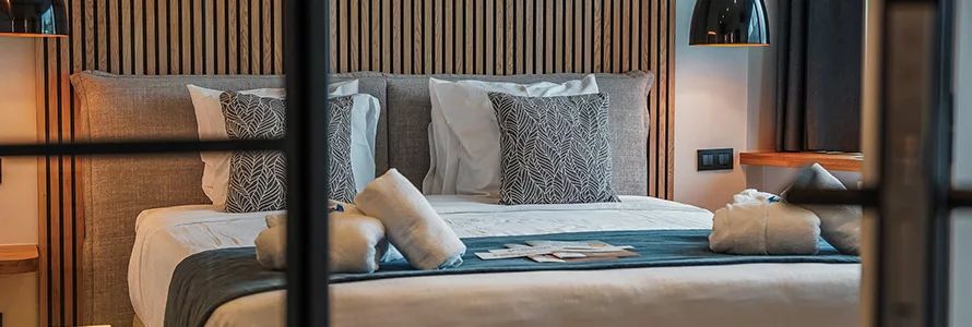Vue intérieur d'une chambre du Mont des pins